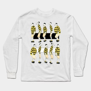 Winter people in black and yellow uniforms Long Sleeve T-Shirt